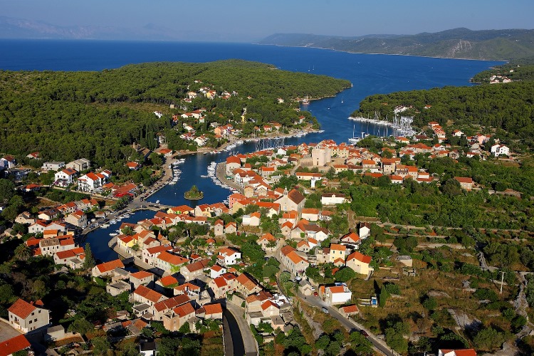 Vrboska from the air